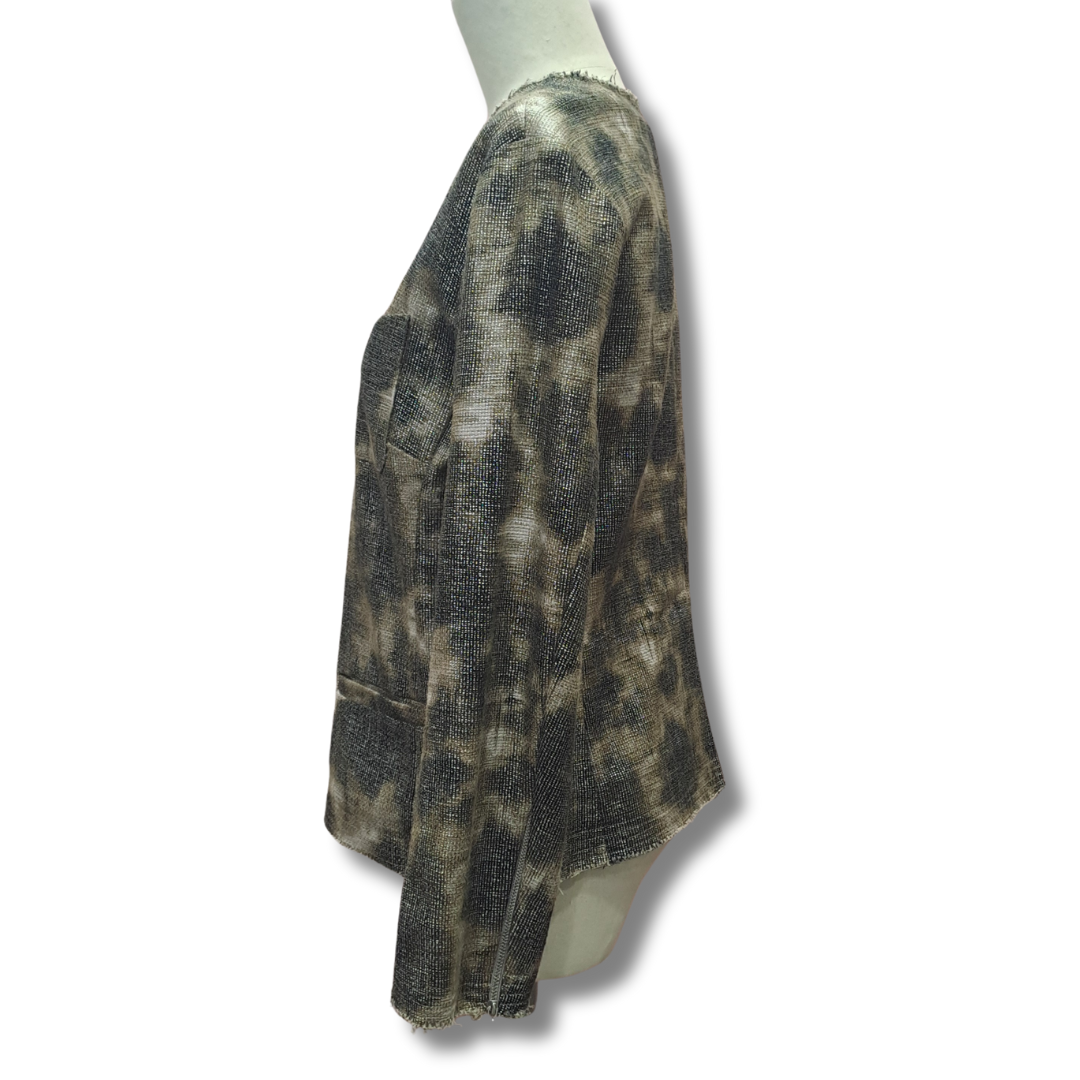Pearl - Woven Metallic Jacket - Side View