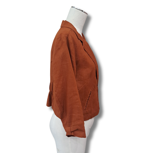 Preen - Cropped Linen Jacket - Side View