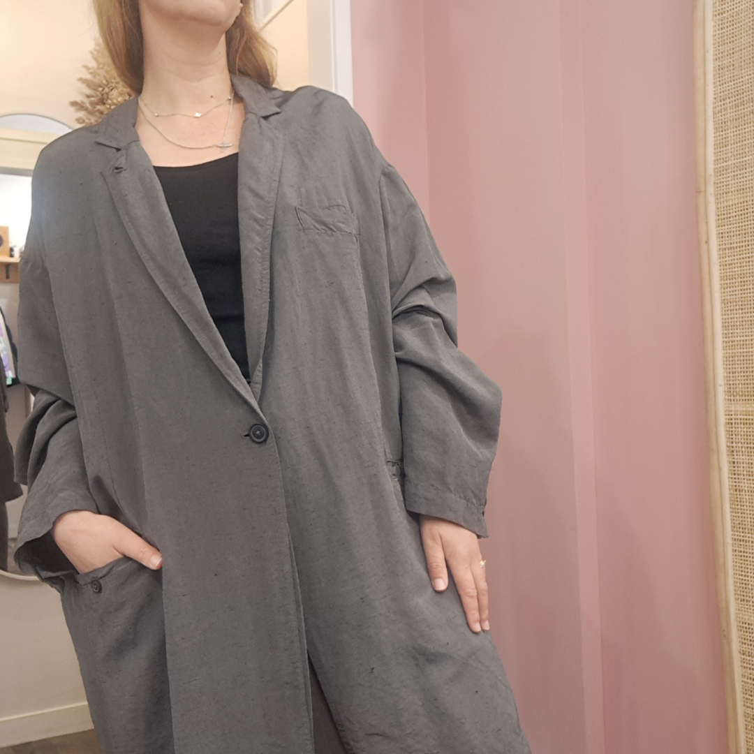 Rundholz Dip - Charcoal Oversized Jacket - Size M/L