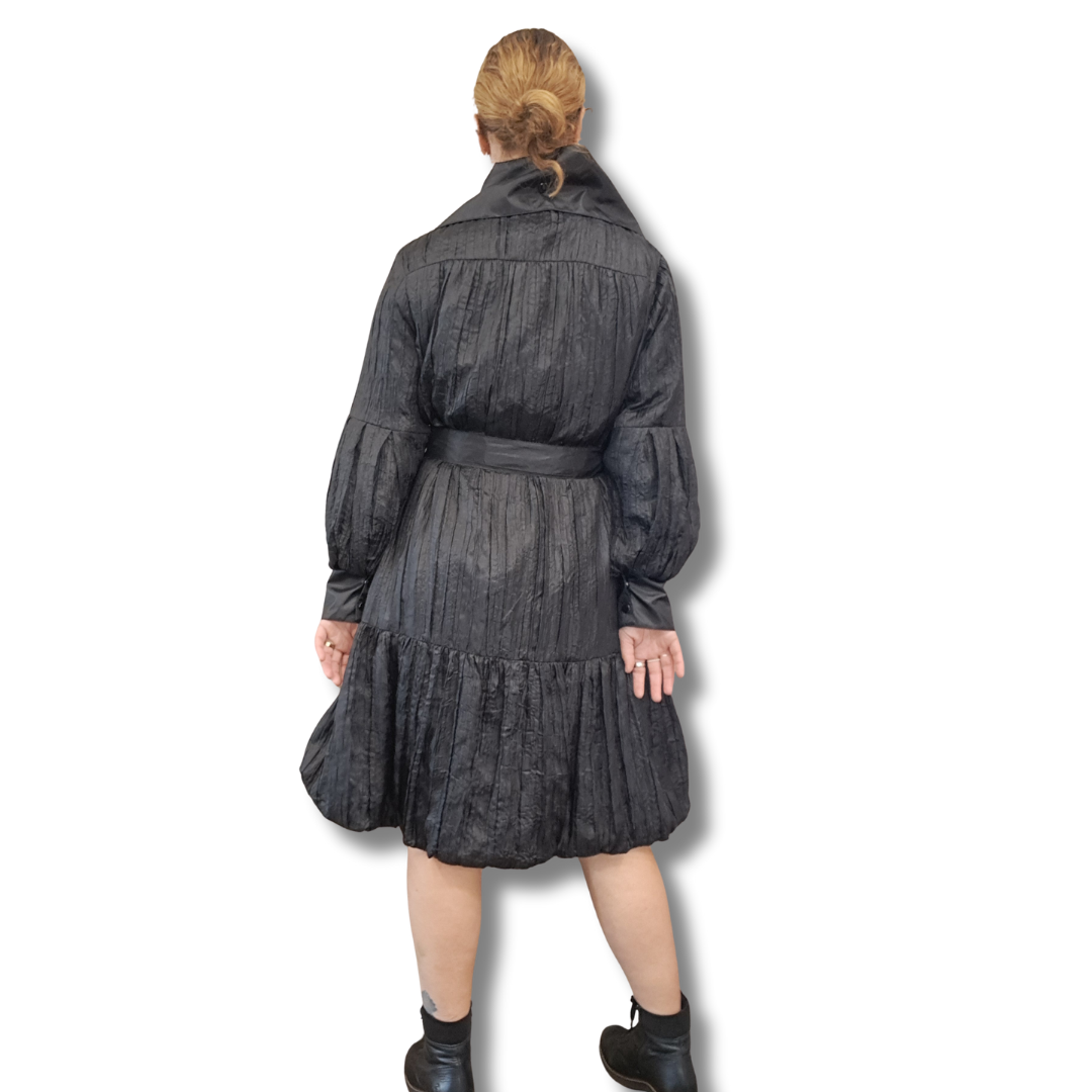 Samuel Dong - Crinkle Bubble Coat - Back View