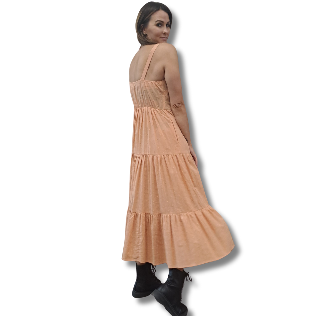 San Jose - Emily Tiered Maxi Dress- Side