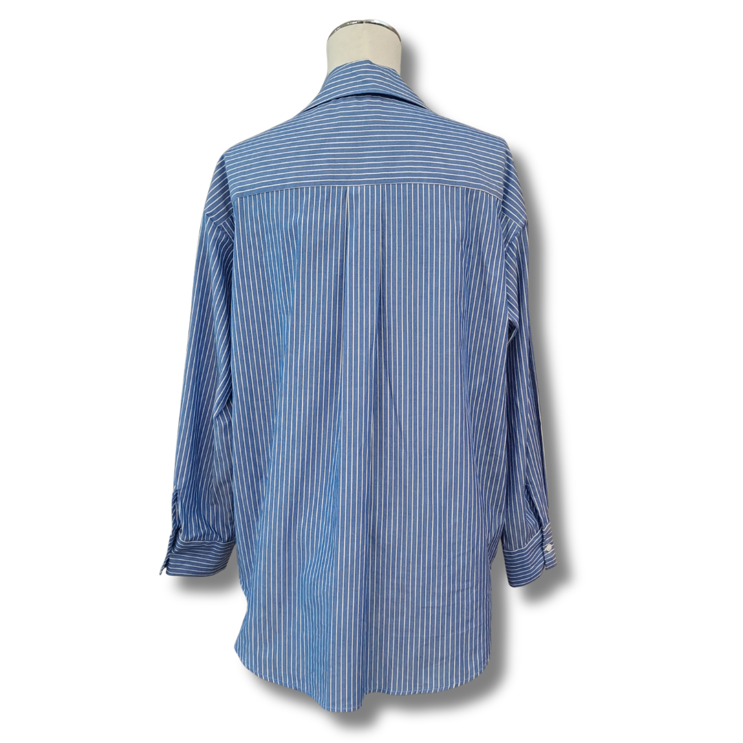 Sandro - Oversized Bow Shirt - Size 6 - Back