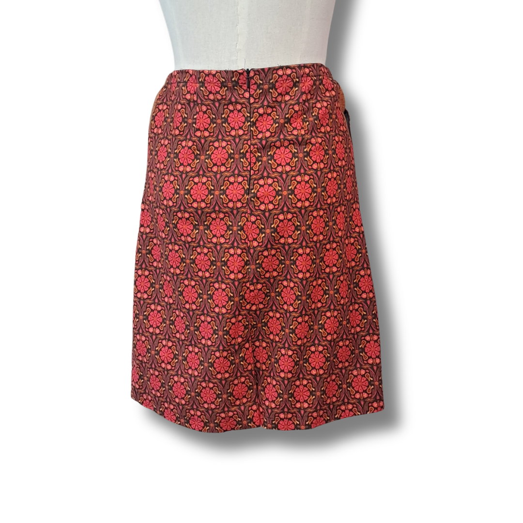 Scintilla - Floral Paisley Print Skirt - Back View