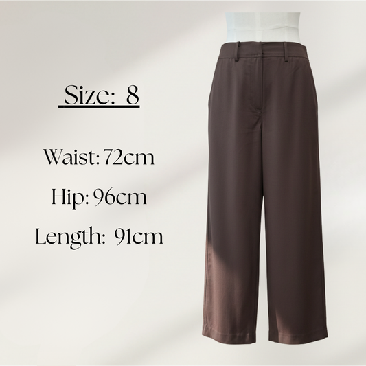 Max - Wool Blend Barrel Pant - Size 8