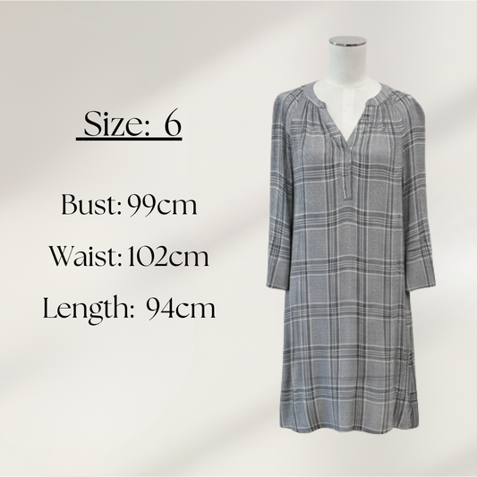 Country Road - Textured Check Dress - Size 6