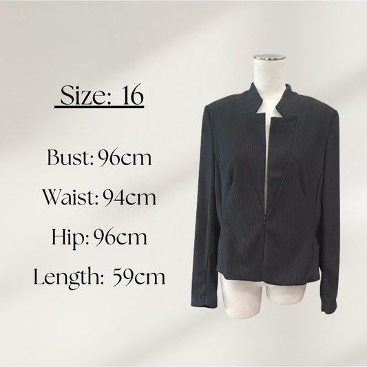 Democracy - Black Shimmer Jacket - Size 16