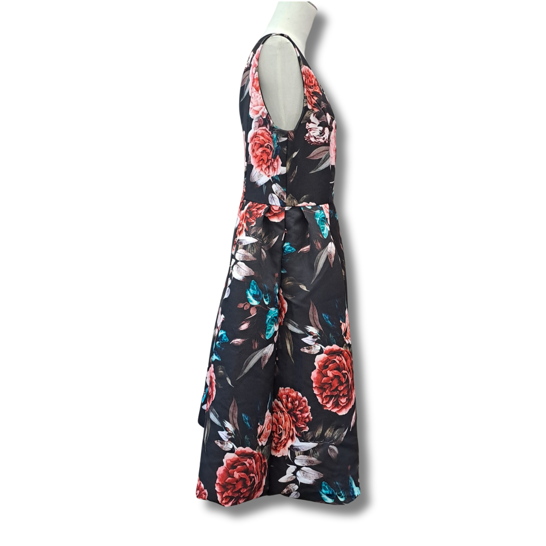 Ted Baker - Floral Puff Pleat Dress - Side View