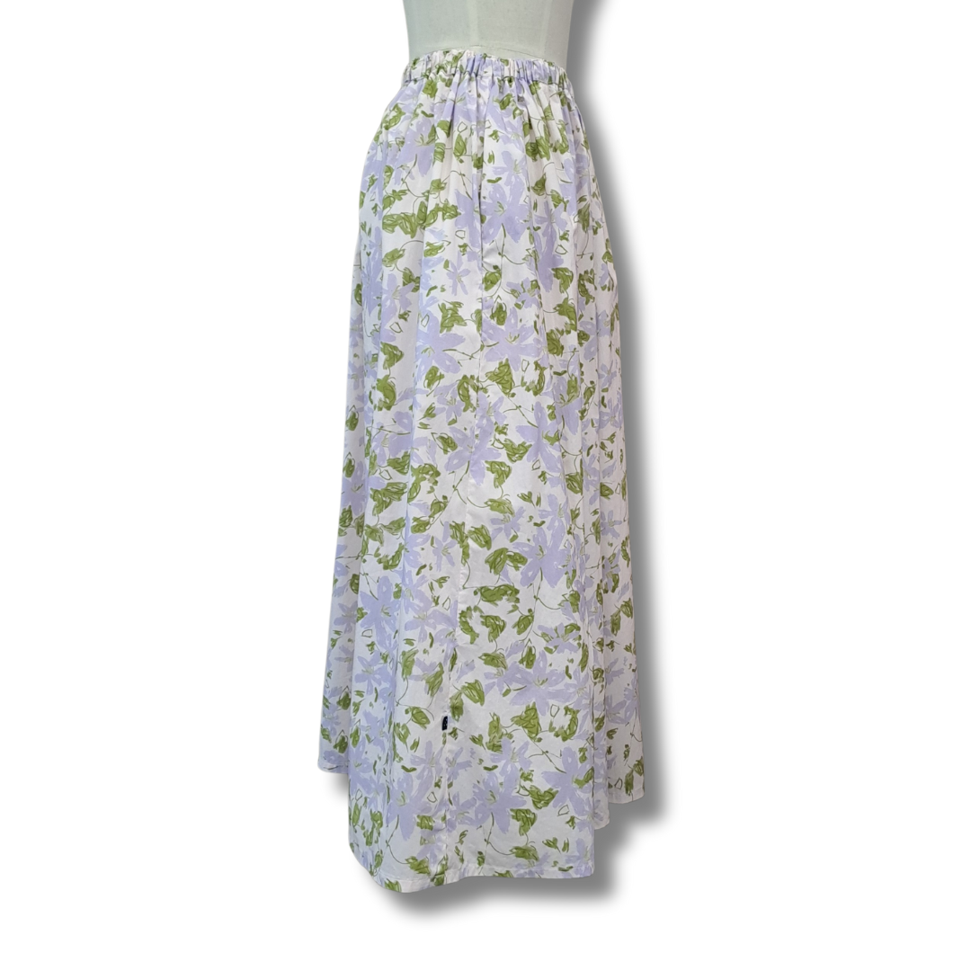 Thing Thing - Floral Cotton Skirt - Side