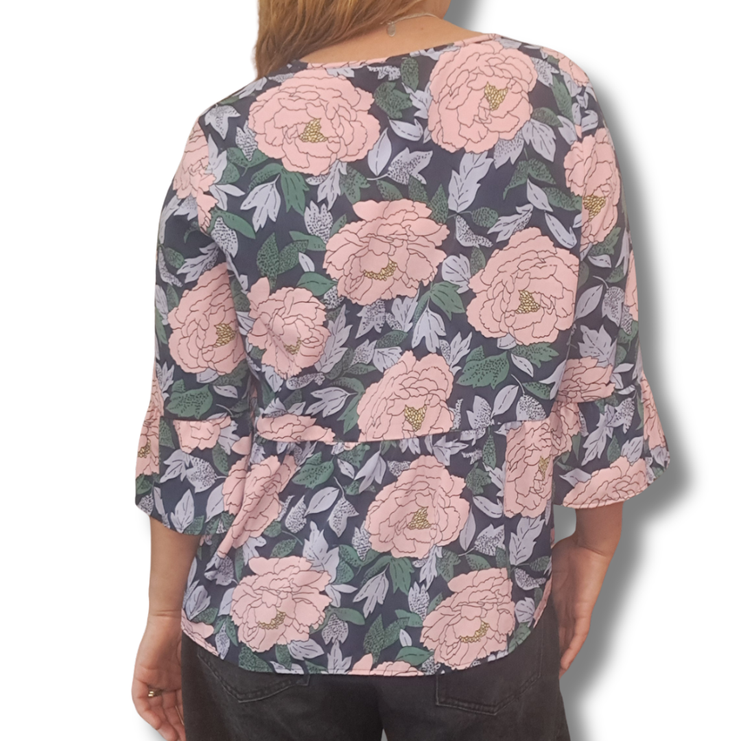 Thing Thing - Floral Top - Back View