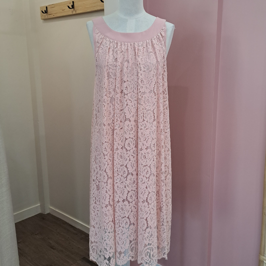 Tuesday - Pink Lace Dress - Size XS