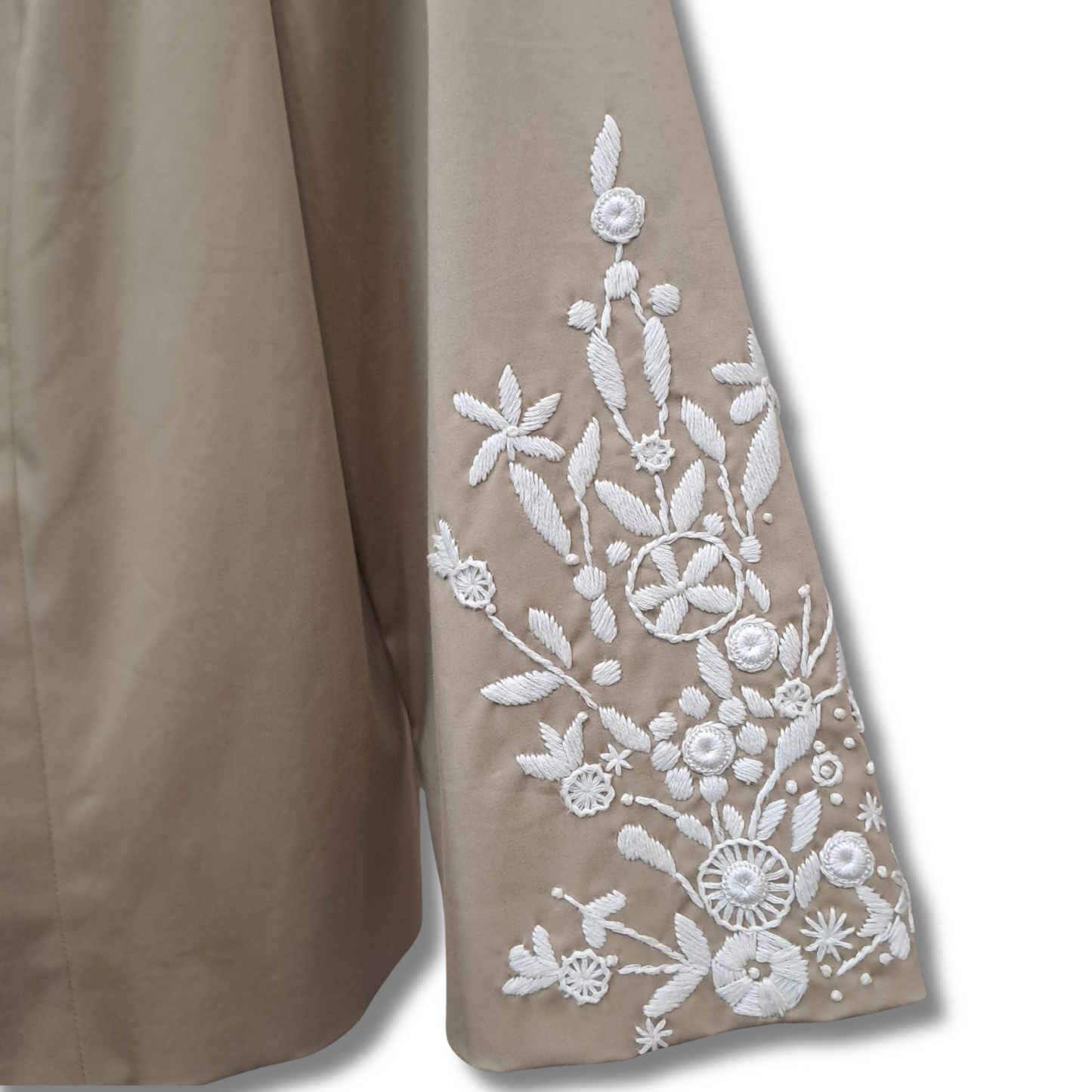Dana Buchman Embroidered Cotton Jacket Sleeve