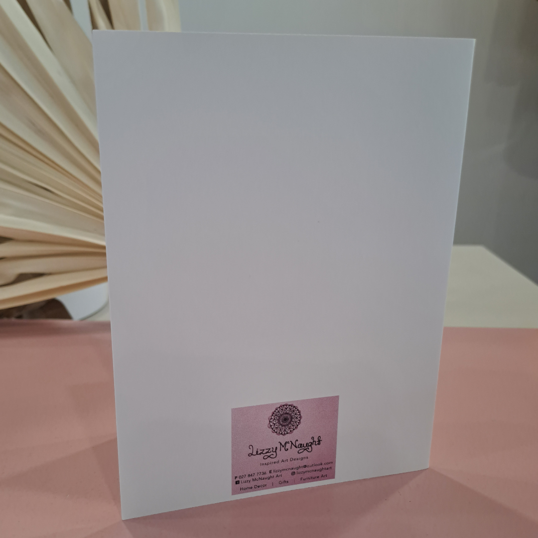 Cow Print Greeting Card - Back