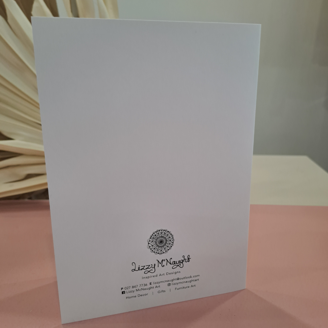 Hamsa Hand Greeting Card - Back