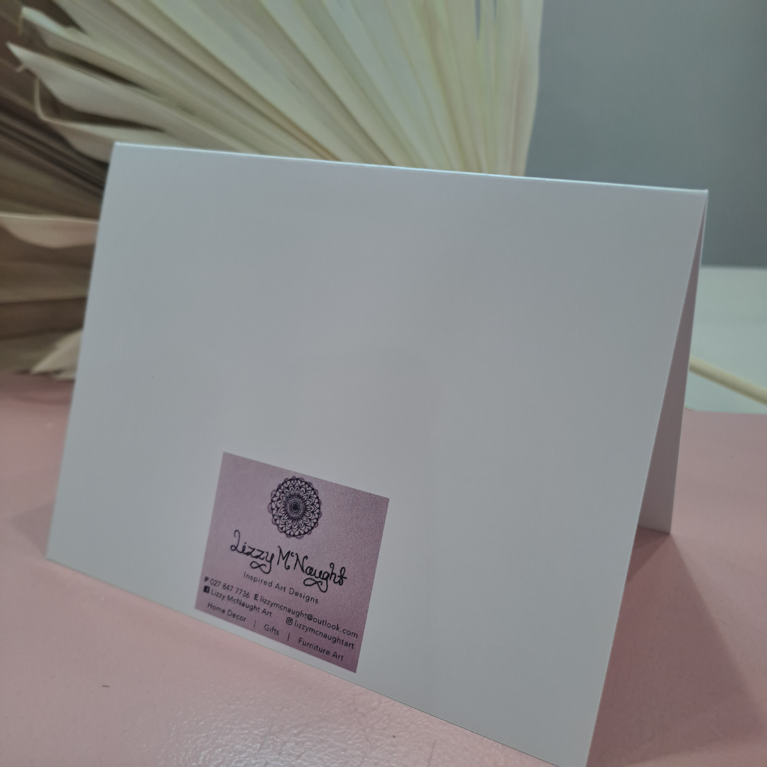 Kiwi Art Greeting Card - Back