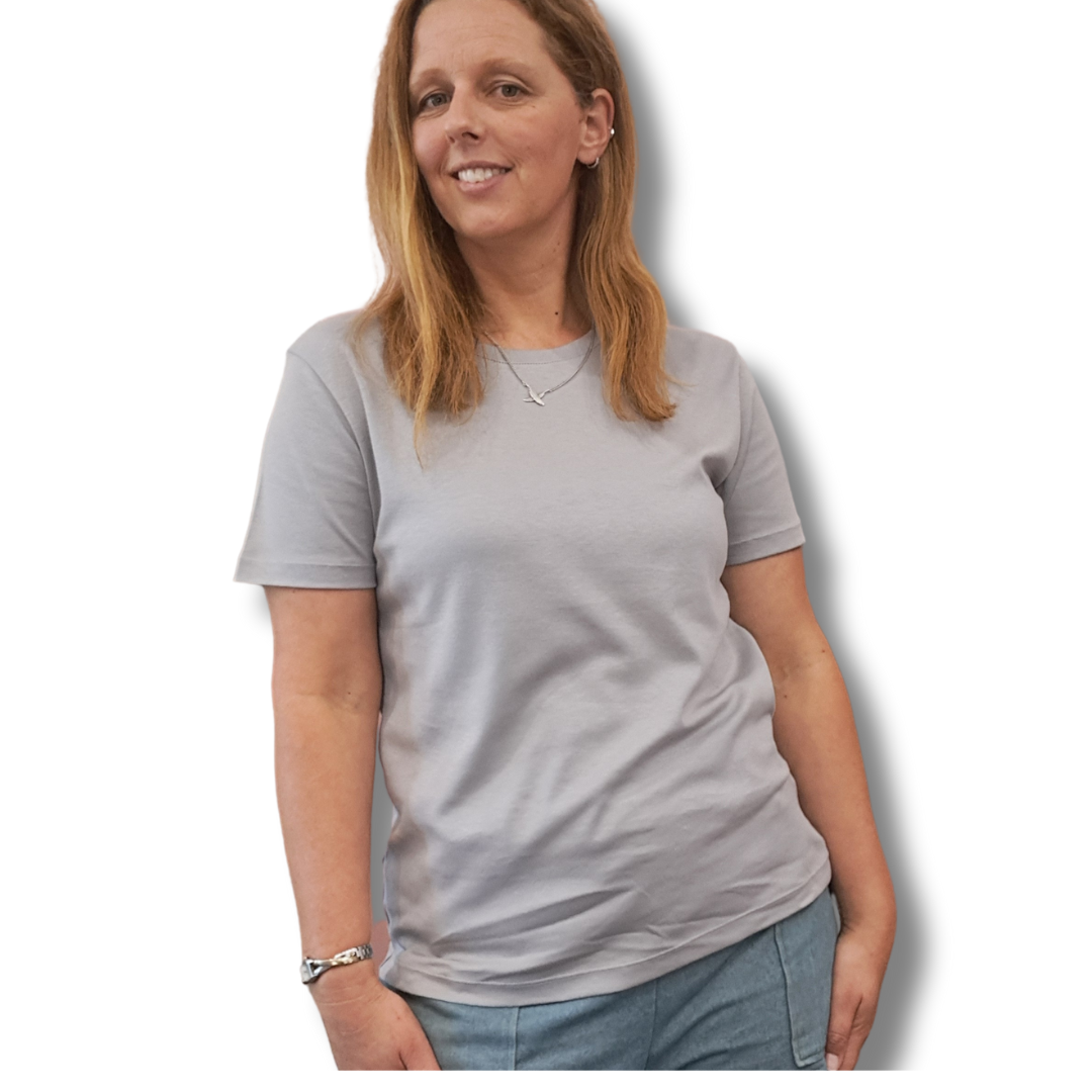 By Zoe - Raquel Organic Cotton Tee - Steel