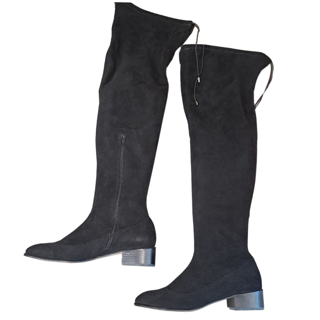 Isabella Anselmi - Esquire Black Velvet Boots - 41/10