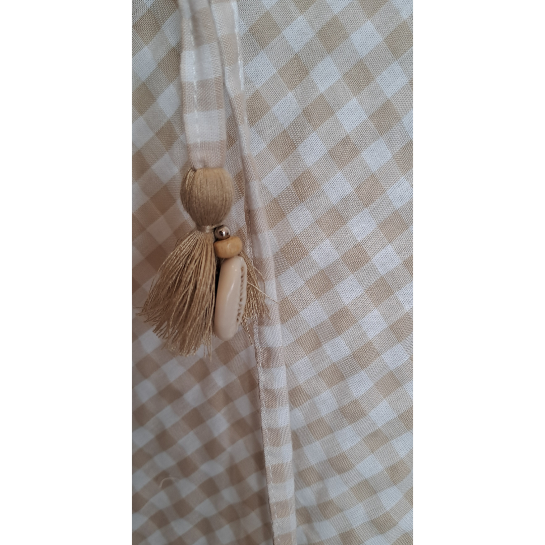 Barefoot Blonde Sveta Gingham Midi Dress - Close Up