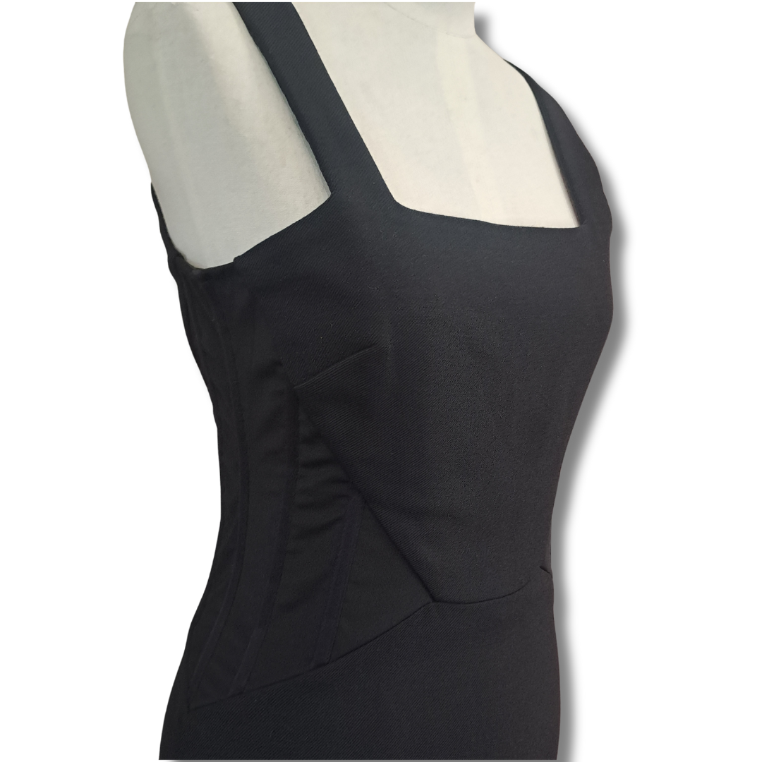 Versace - Versus Black Corset Dress - Bodice View