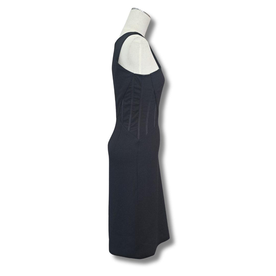 Versace - Versus Black Corset Dress - Side View
