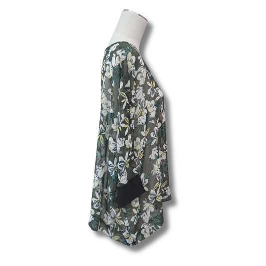 Whitemouse - Sheer Floral Top - Side View
