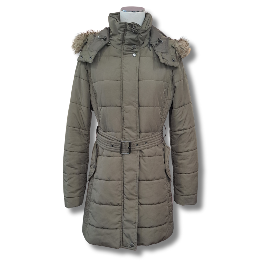 Witchery - Khaki Puffer Jacket - Size M - Front