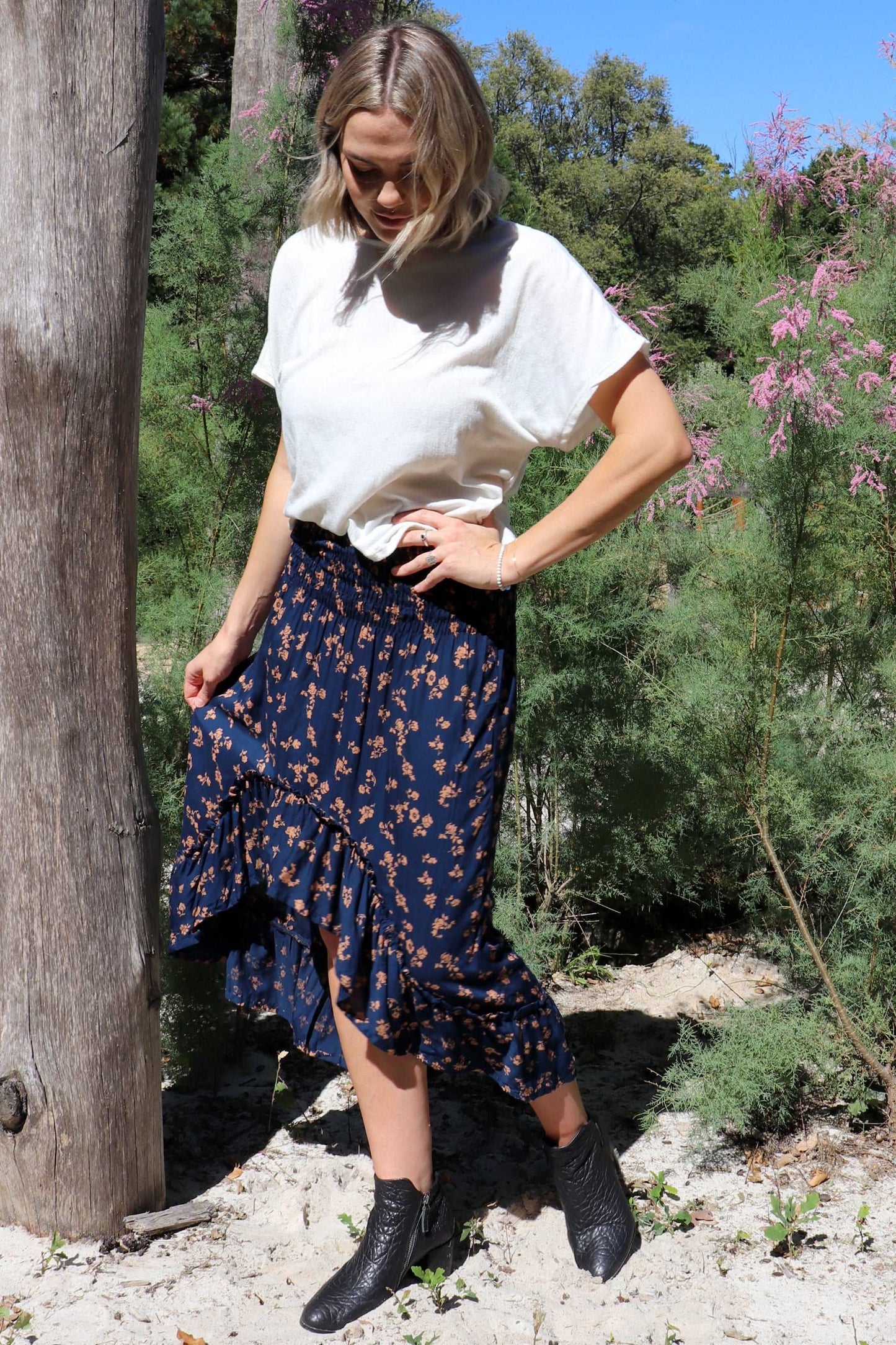 Bijou The Label Wild & Free Skirt Midnight Blue