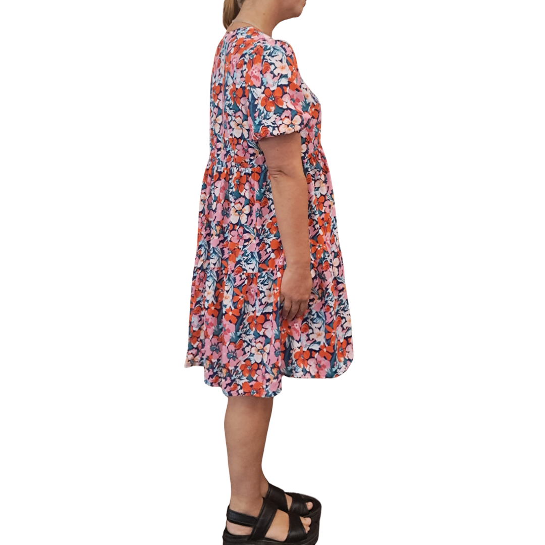 Addison - Tiered Floral Dress - Size 14 - BNWT - Side