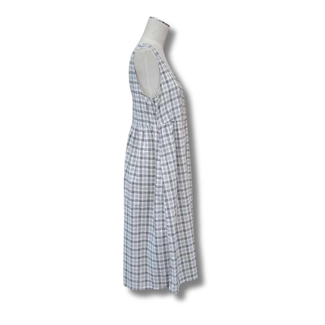 Affends - Leo Seer Sucker Midi Dress - Size L - Side