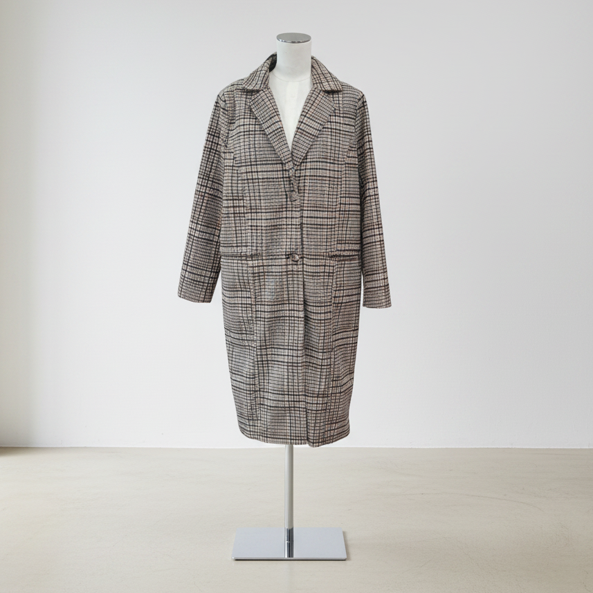 All About Eve - Drew Check Coat - Size 12