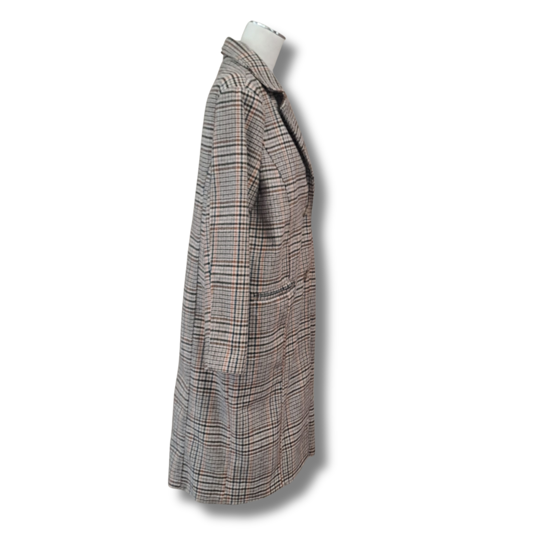 All About Eve - Drew Check Coat - Size 12 - Side