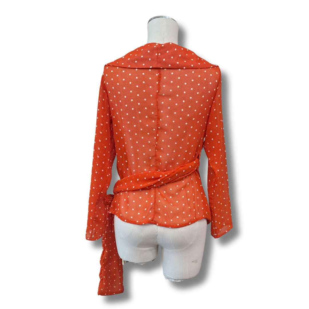 Annah Stretton - Spotty Wrap Top - Back View