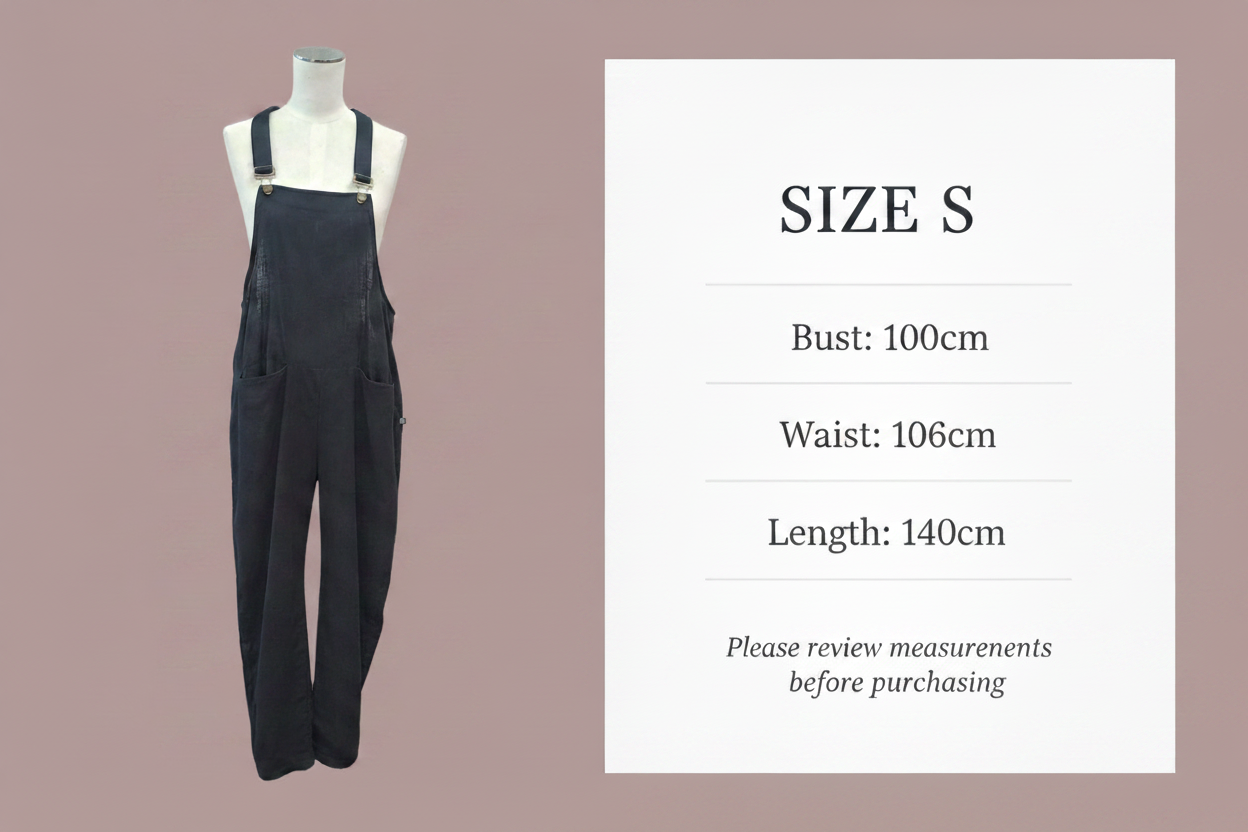 Art Stori by Amy - Overalls - Size S - Size Chart