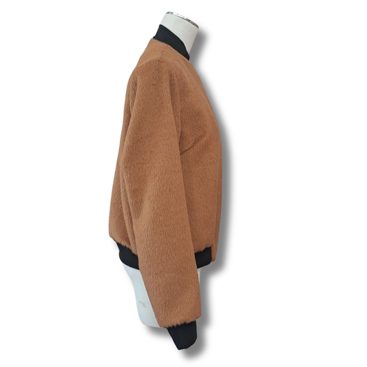 Artstori by Amy - Teddy Bomber Jacket - Size M - Side