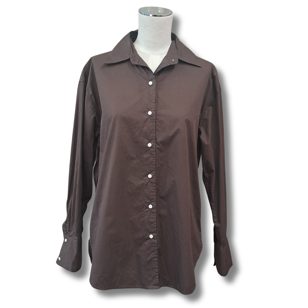 Assembly Label - Marigold Poplin Shirt - Size 6- Ganache