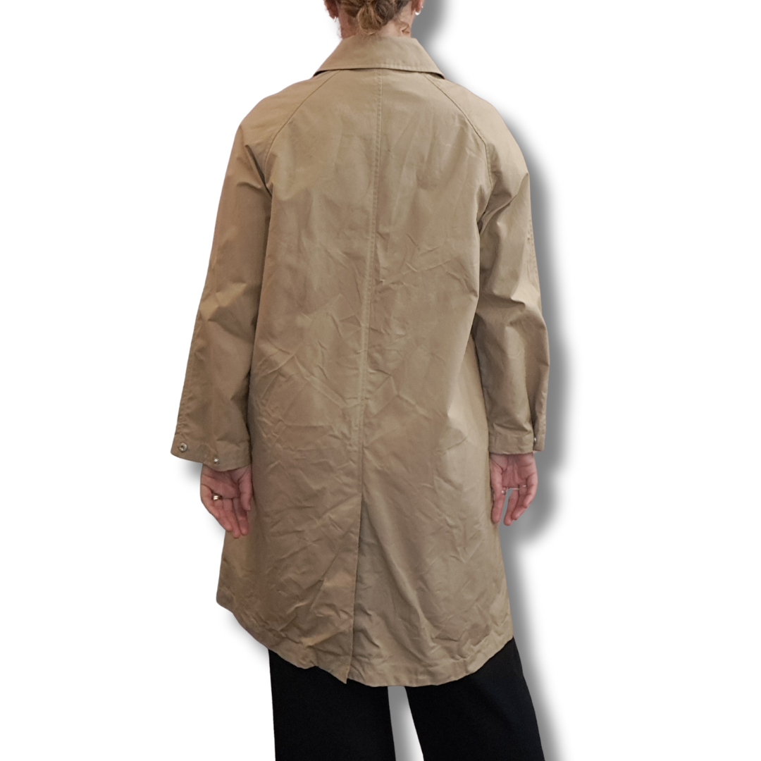 Assembly Label - Tan Cotton Coat - Size XS - Back