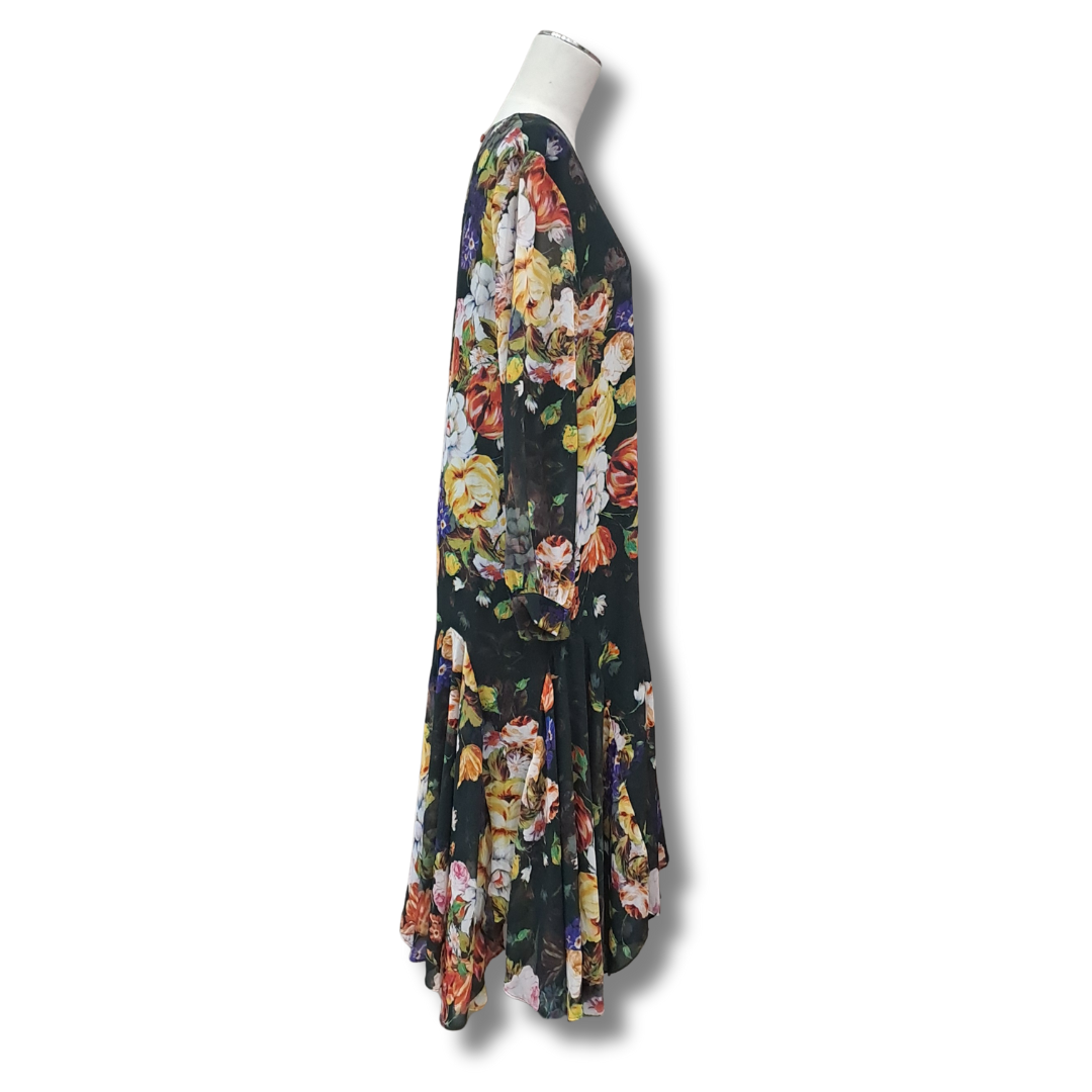 Augustine - Floral Midi Dress - Size S - Side