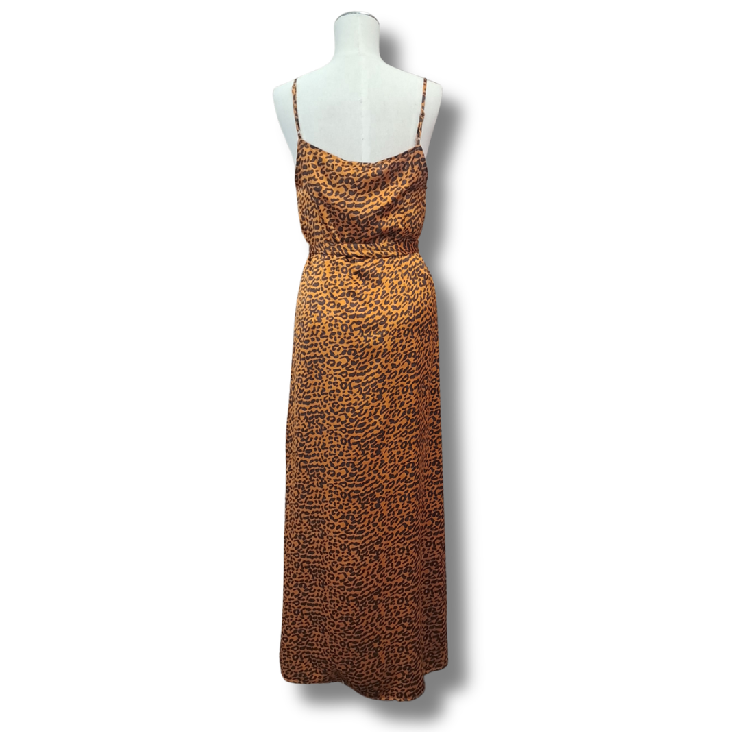 Augustine - Leopard Slip Dress - Size XS  - Back