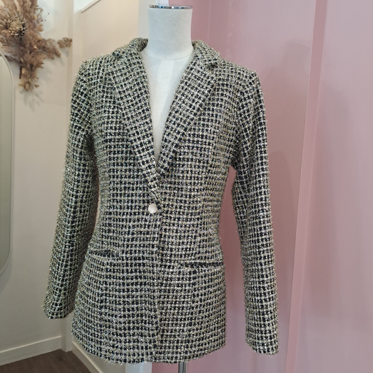 Augustine - Woven Gold Blazer - Size S