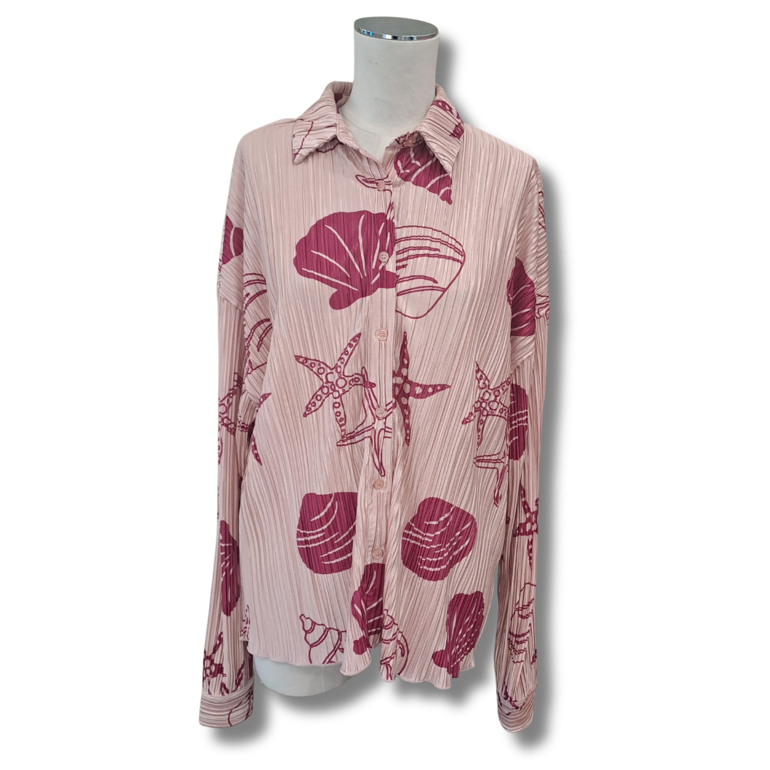 Bailey Rose - Seashell Print Shirt - Size S - Front