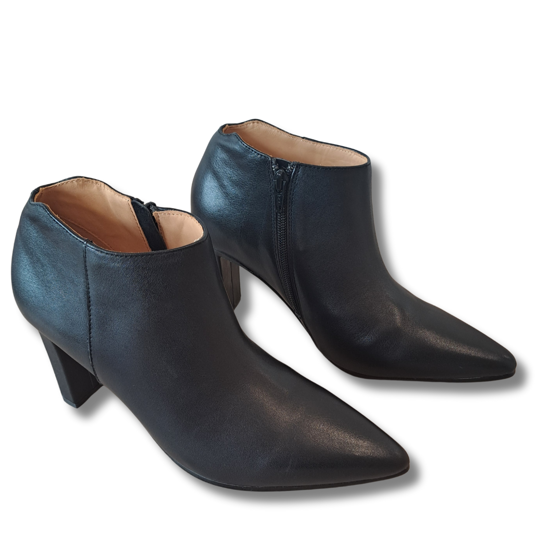 Bared Teal Leather Boot - Size 38 - Front