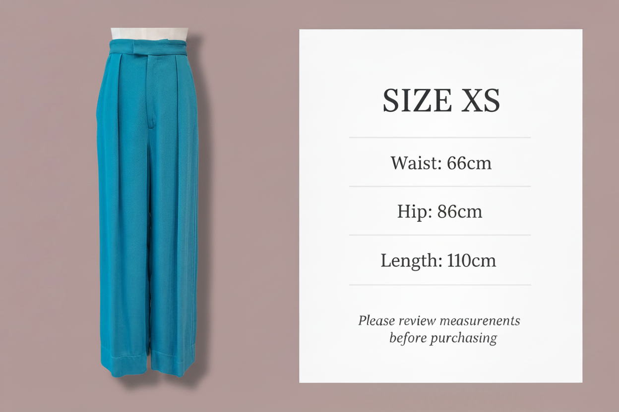 Bassike - Pleat Pant - Size XS Size