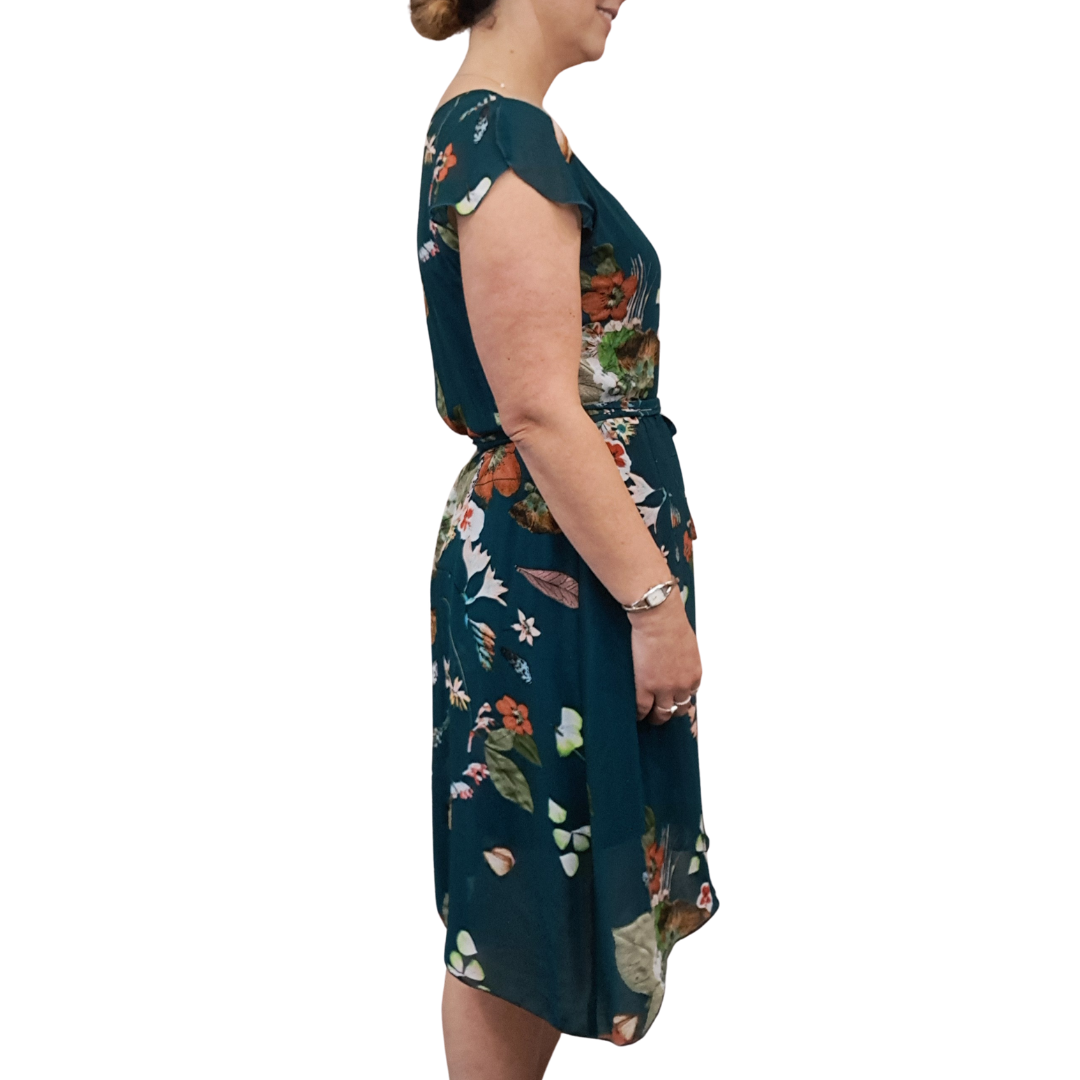 Bettie Monroe - Champagne Wrap Dress - Size M - Side