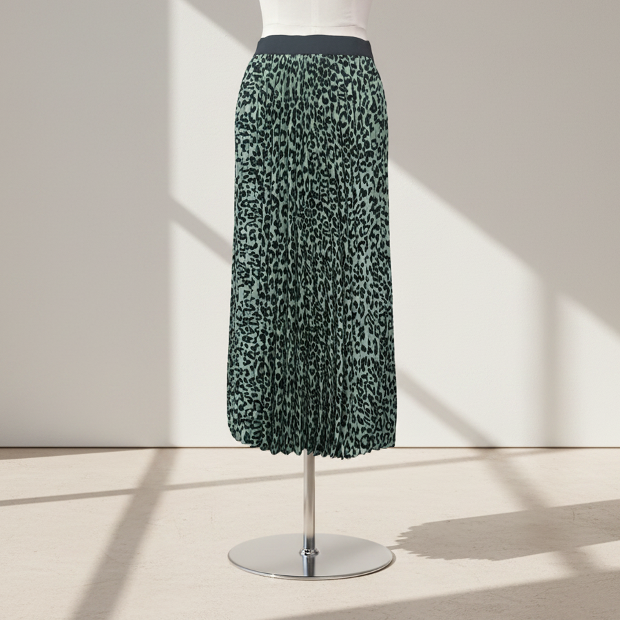 Billie The Label - Leopard Pleat Skirt - Size 10