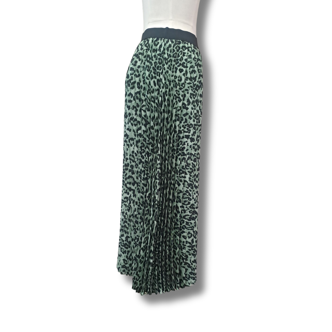 Billie The Label - Leopard Pleat Skirt - Size 10 - Side