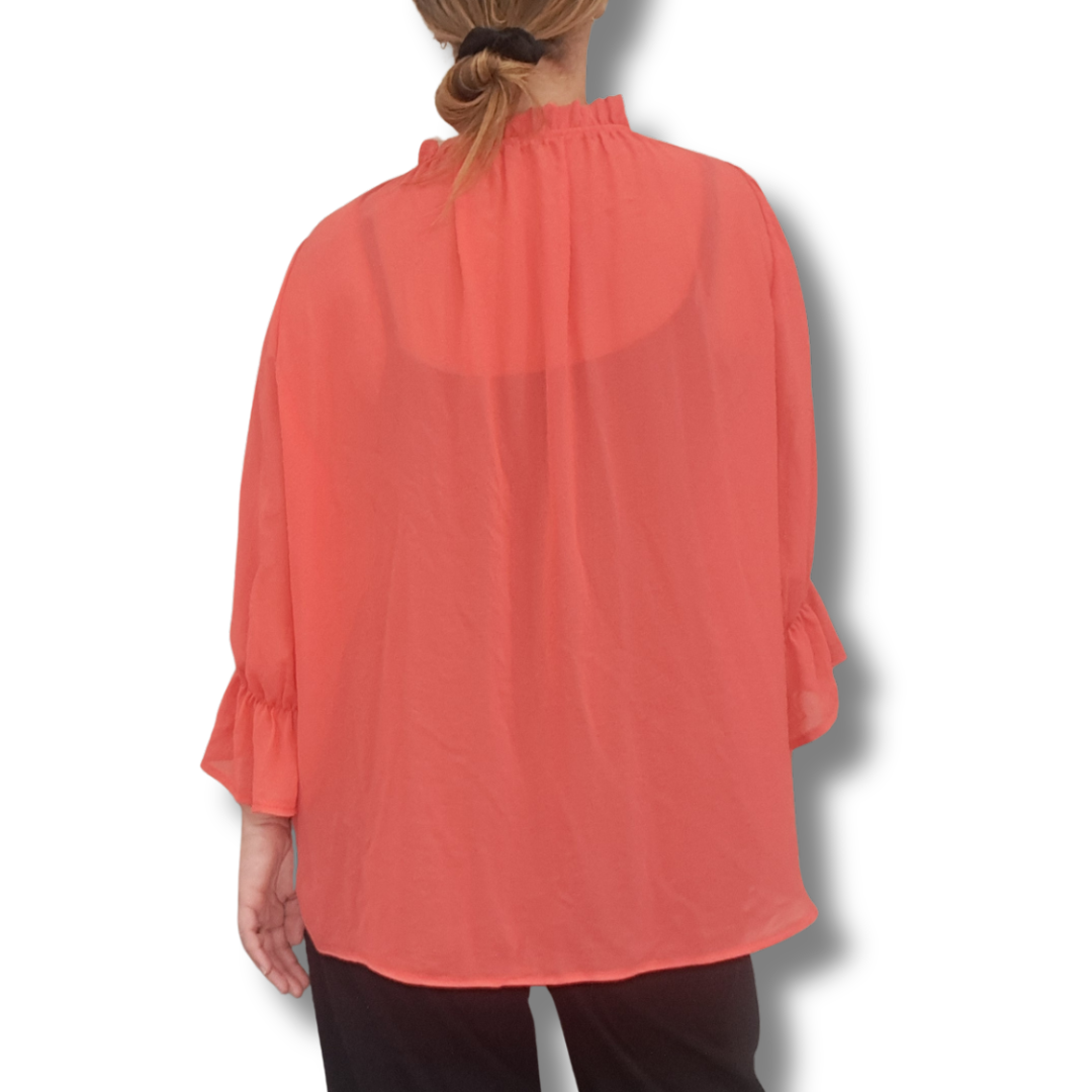 Blank Space - Sheer High Neck Top - Size XL - Back