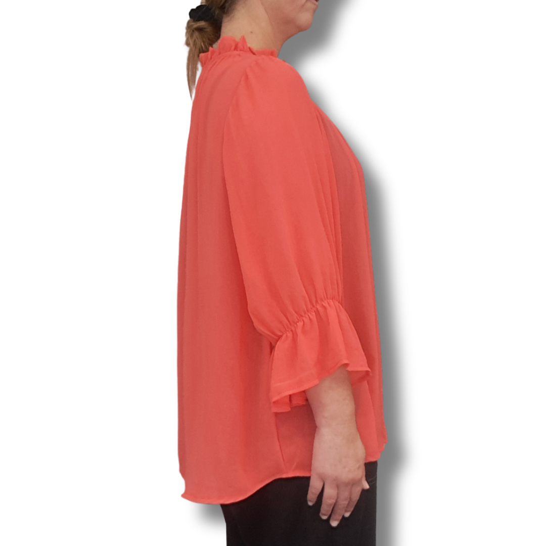 Blank Space - Sheer High Neck Top - Size XL - Side