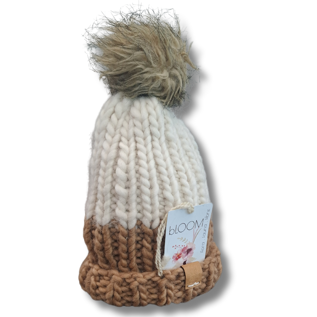 Bloom Natural Dyed Wool Beanie - Walnut