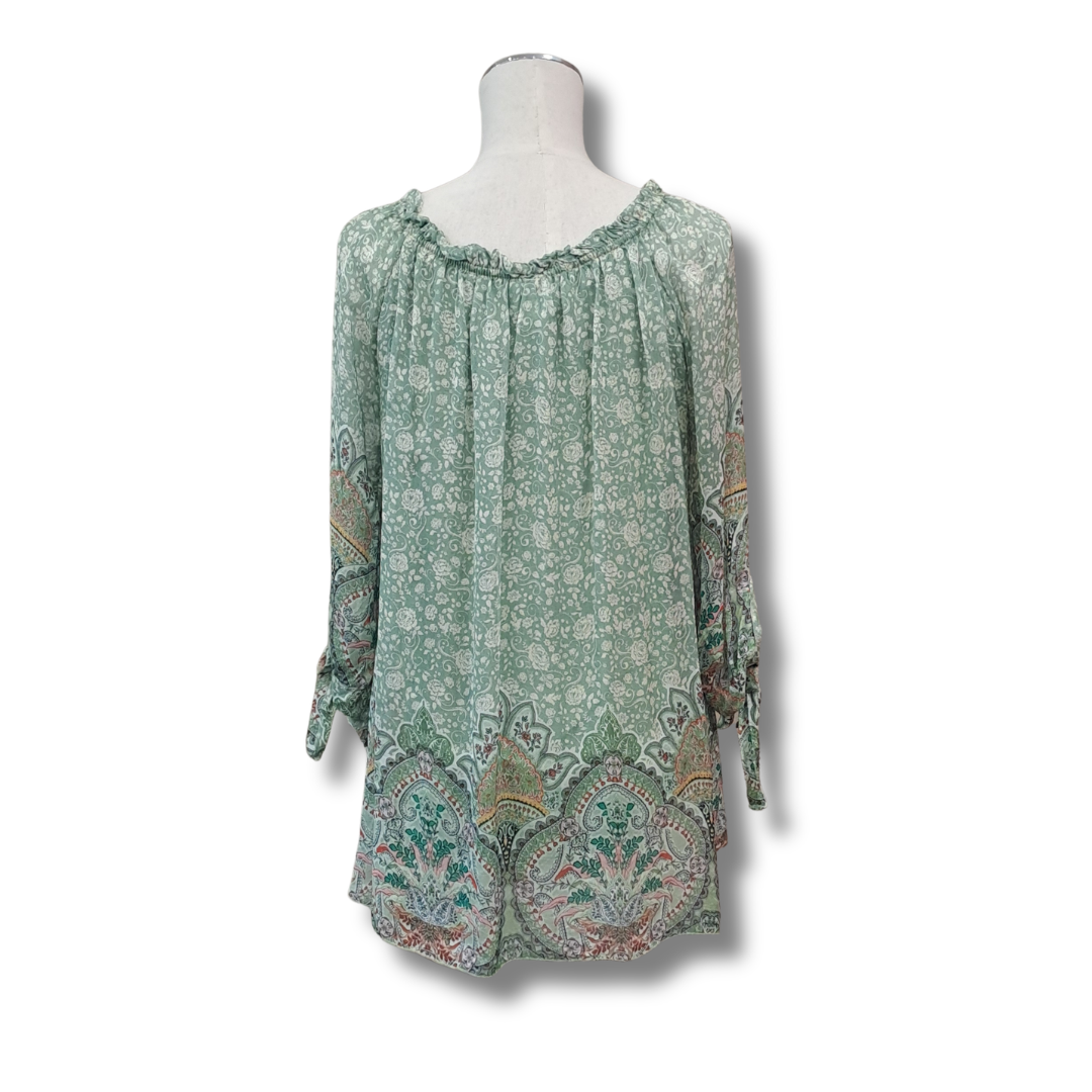 Blue Paris - Florence Silk Blend Top - Size M/L - Back