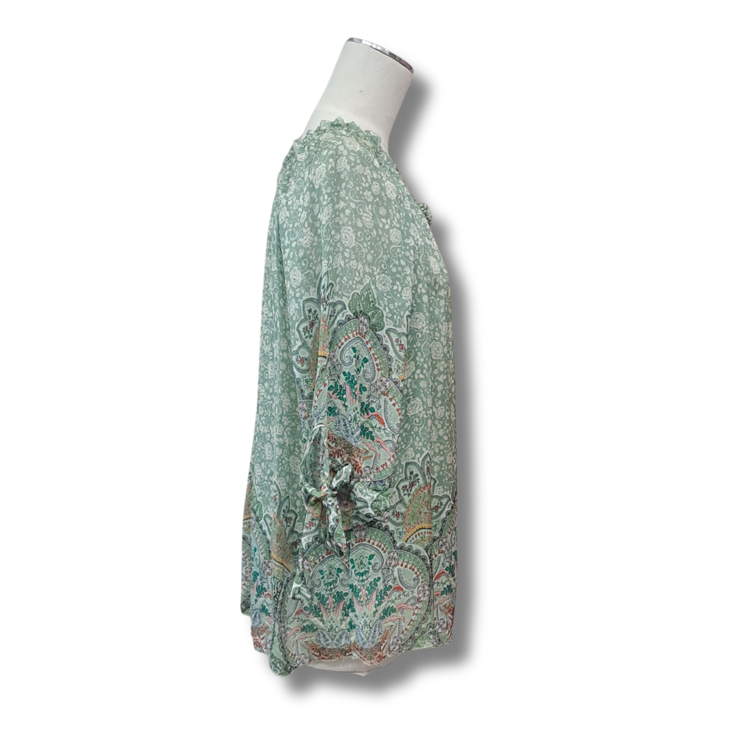Blue Paris - Florence Silk Blend Top - Size M/L - SIde