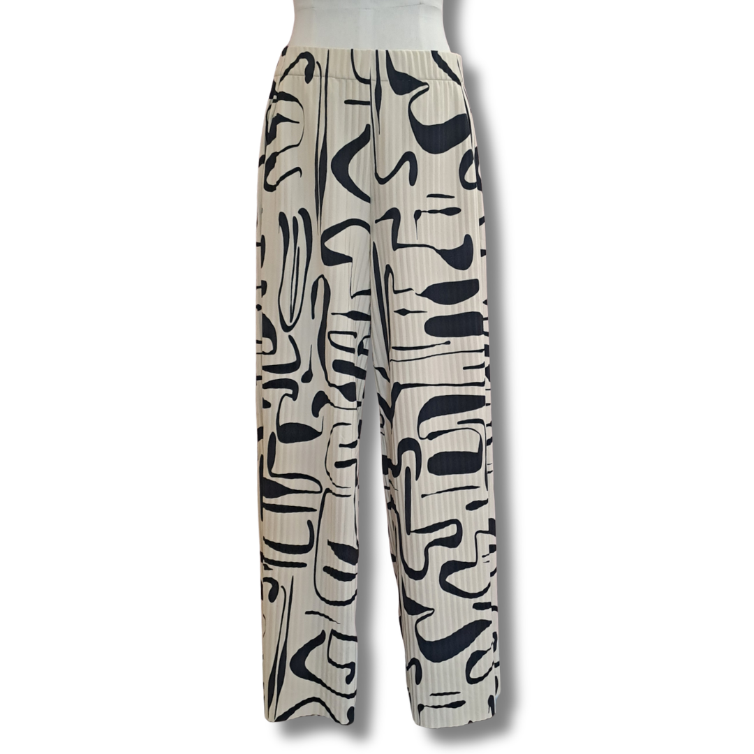 COS - Wide Leg Geometric Pants - Front View